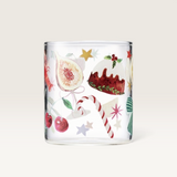 House of Holabox Ecology Porto Tis The Season borosilicate glass tumbler with festive Christmas treat illustrations