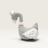 House of Holabox And the Little Dog Laughed Eliza Swan soft toy in grey wool blend with metallic silver wings