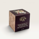 House of Holabox Inspirational Tea Co. English Breakfast tea box with elegant floral design and gold lettering