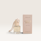 House of Holabox Soaked Body Bar Amalfi Coast floral car diffuser with wooden lid and box on a neutral background