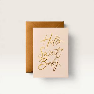 Hello Sweet Baby New Baby Greeting Card