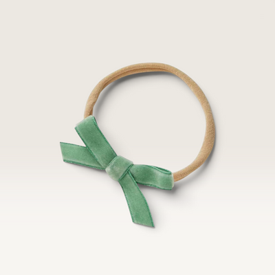 Snuggle Hunny | Velvet Baby Headbands - Assorted Colours – Olive