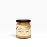 Yarra Valley Gourmet Foods Mustard Horseradish jar with roast beef and pork suggestions