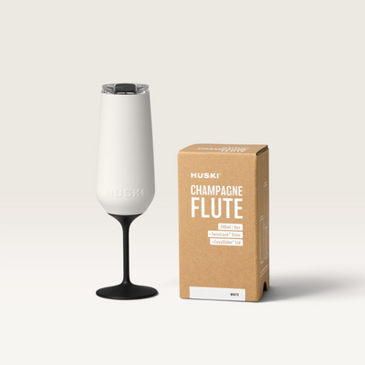 Huski | Champagne Flute - Assorted Colours – White