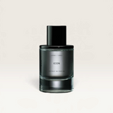 House of Holabox Solid State Icon Extrait de Parfum 50ml glass bottle with black cap on a dark reflective surface