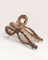 House of Holabox leopard print tortoiseshell hair claw with a rose gold-toned inner frame for everyday styling