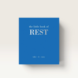 House of Holabox The Little Book of Rest with a vibrant blue cover and white minimalist typography