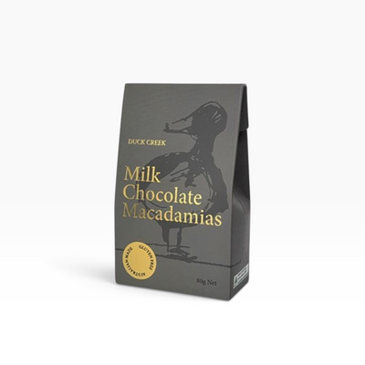 Duck Creek Macadamias - Milk Chocolate Macadamias 80g