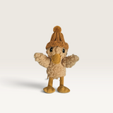 House of Holabox and the little dog laughed Mini Petunia Duck soft toy in cotton plush with a merino wool beanie