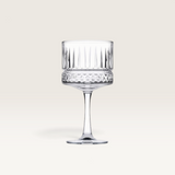 House of Holabox Pasabahce Elysia 500ml gin and tonic glass with vintage vertical cut soda lime glass detailing.
