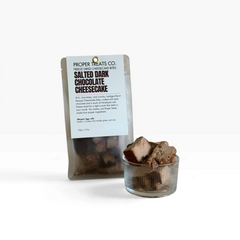Proper Treats Co. | Salted Dark Chocolate Cheesecake Bites
