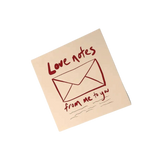 House of Holabox Salty Melon Prints square greeting card with red hand-drawn envelope illustration on recycled paper.
