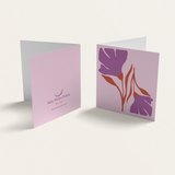 House of Holabox Salty Melon Prints mini greeting card with a floral design and For You text on recycled card