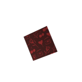 House of Holabox Salty Melon Prints greeting card featuring a dark red background with romantic red line art icons.