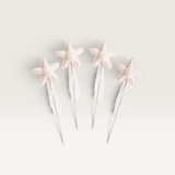 House of Holabox Alimrose star-shaped sequin wands in soft pink for imaginative dress-up play.
