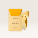 House of Holabox Stray Willow Golden Glow clay facial mask in compostable packaging with a creamy golden texture sample.