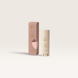 House of Holabox Stray Willow Strawberry Silk Lip Balm in a beige tube with matching illustrated packaging