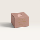 House of Holabox Stray Willow Strawberry Sugar Lip Scrub in a dusty pink square box with gold lettering.