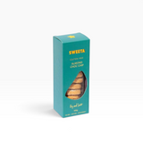 House of Holabox SWEETA gluten-free almond chocolate chip biscuits in a teal 100g box with a clear window.
