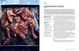 House of Holabox The Curry Guy BBQ cookbook page featuring a Tandoori Roast Chicken recipe and cooking instructions.