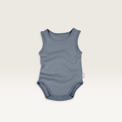 Toshi | Organic Singlet Onesie (assorted colours) – Moonlight / 0000