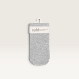 House of Holabox Toshi organic cotton baby ankle socks in grey melange for 0-6 months