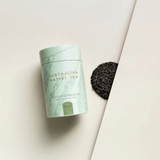 House of Holabox The Rabbit Hole Tea Wattleseed Breakfast canister in sage green with loose leaf tea on white surface