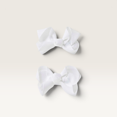 Snuggle Hunny | Piggy Tail Hair Clips - Assorted Colours – White