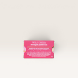 House of Holabox Wild Emery X Morgan Jamieson shower steamer in pink packaging with essential oil details