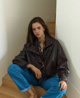 JUDE LEATHER LOOK BOMBER