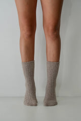 'Number Thirty-One' Cable Wool Cashmere Socks (Assort Colours)
