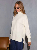 Lora High Neck Knit - Cream