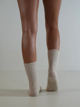 'Number Thirty-One' Cable Wool Cashmere Socks (Assort Colours)