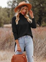 Lora High Neck Knit - Black