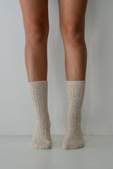 'Number Thirty-One' Cable Wool Cashmere Socks (Assort Colours)