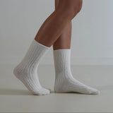 'Number Thirty-One' Cable Wool Cashmere Socks (Assort Colours)