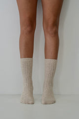 'Number Thirty-One' Ribbed Wool Cashmere Socks (assort colours)