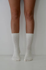 'Number Thirty-One' Ribbed Wool Cashmere Socks (assort colours)