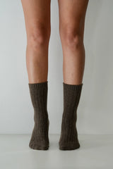'Number Thirty-One' Ribbed Wool Cashmere Socks (assort colours)