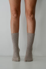 'Number Thirty-One' Ribbed Wool Cashmere Socks (assort colours)