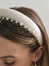 Isla Dainty Pearl Statement Headband-House of Holabox