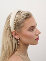 Isla Dainty Pearl Statement Headband-House of Holabox