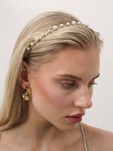 Isla Dainty Pearl Statement Headband-House of Holabox