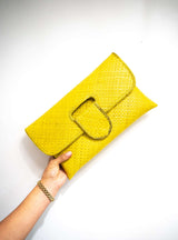 Kaya Rattan Clutch’s - Assorted Colours-Yellow-House of Holabox