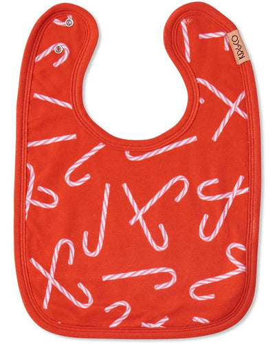 ‘Kip & Co’ Candy Cane Red Organic Cotton Bib