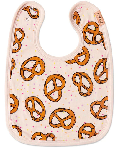 ‘Kip & Co’ Pretzels Pink Organic Cotton Bib