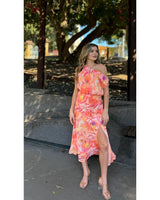 Kit Floral Satin Maxi Event Dress 