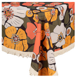 ‘Kollab’ Fringed Tablecloth-Petunia Petal-House of Holabox