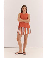 Krista Pointelle Tank - Burnt Orange 