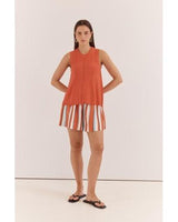 Krista Pointelle Tank - Burnt Orange 